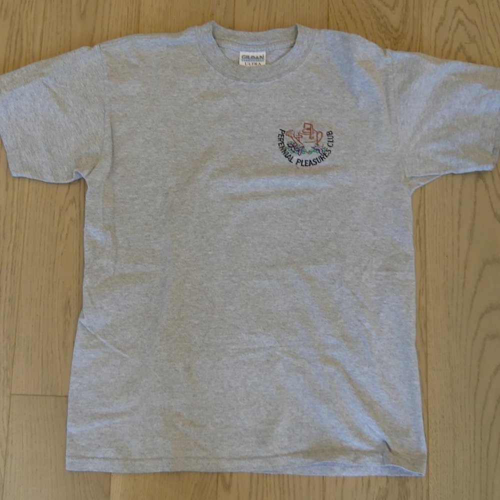 Perennial Pleasures Club Gildan Vintage 2000's Grey Medium T-Shirt - Picture 1 of 4